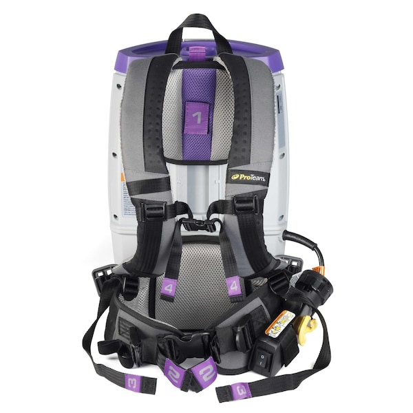 Proteam GoFit 6, 6 qt. Backpack Vacuum w/ Xover Performance Telescoping Wand Tool Kit - 107736