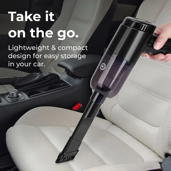 Techko KOBOT Portable Cordless Car Vacuum  Onyx - CL-102-1