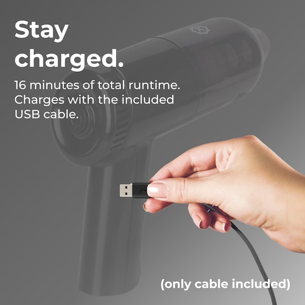 Techko KOBOT Portable Cordless Car Vacuum  Onyx - CL-102-1