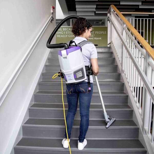 Proteam GoFit 3, 3 qt. Backpack Vacuum w/ Straight Hose Cuffs and Restaurant Tool Kit - 107726