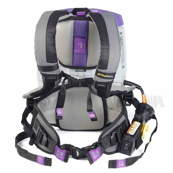 Proteam GoFit 3, 3 qt. Backpack Vacuum w/ Straight Hose Cuffs and Restaurant Tool Kit - 107726