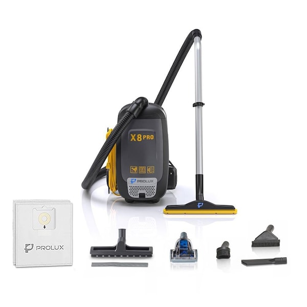 Prolux X8 Pro Commercial Backpack Vacuum w/ Deluxe 1 1/2in Tool Kit - X8PRO