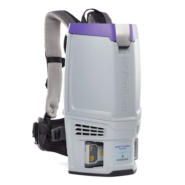 Proteam GoFit 6 Cordless 4Ah, 6 qt. Backpack Vacuum w/ ProBlade Hard Surface & Carpet Floor Tool Kit - 107784