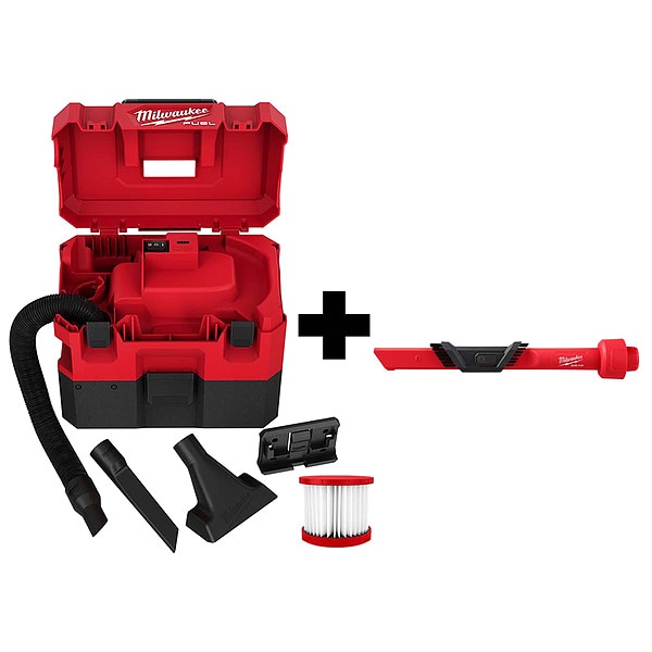 Milwaukee Tool M12 FUEL 1.6 Gallon Vacuum, 3-in-1 Tool - 0960-20, 49-90-2023