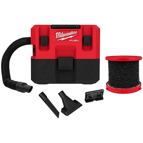Milwaukee Tool M12 1.6 Gallon W/D Vac, Foam Wet Filter - 0960-20, 49-90-2015