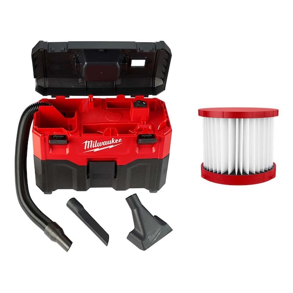 Milwaukee Tool Cordless Wet Dry, Vacuum HEPA Filter - 0880-20, 49-90-1900