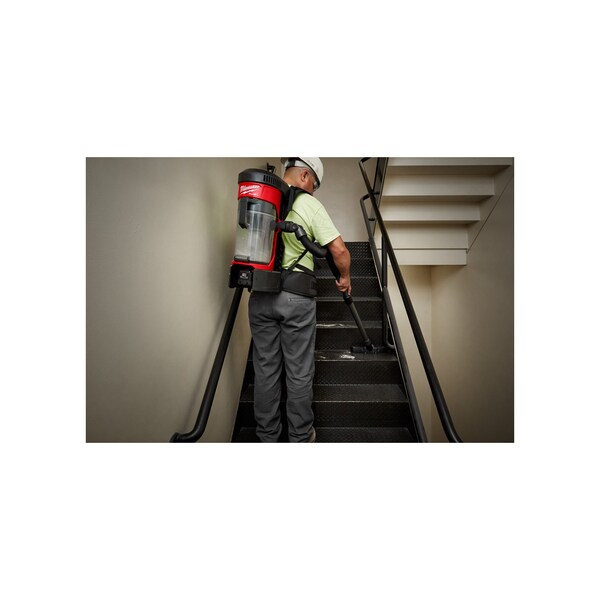 Milwaukee Tool M18 FUEL Cordless Backpack Kit, 3-in-1, Bagless 1 gal Cap, 55 cfm, 15.2 lb Wt, 76 dB Sound Level - 0885-21HD