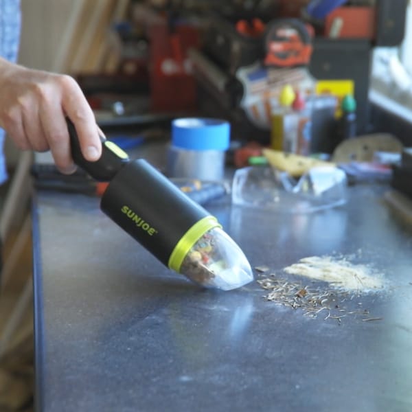 Sun Joe Cordless 8V Handheld Auto Vac w/ HEPA Filter, USB Charger w/L-iON Battery - AJV1000