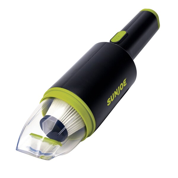 Sun Joe Cordless 8V Handheld Auto Vac w/ HEPA Filter, USB Charger w/L-iON Battery - AJV1000