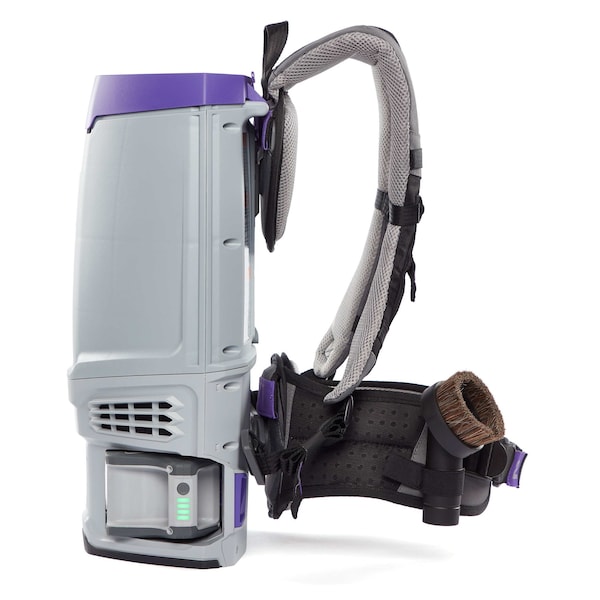 Proteam GoFit 6 Cordless 8Ah, 6 qt. Backpack Vacuum w/ Xover Multi-Surface Telescoping Wand Tool Kit - 107786