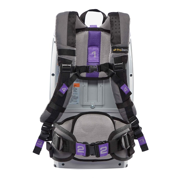 Proteam GoFit 6 Cordless 8Ah, 6 qt. Backpack Vacuum w/ Xover Multi-Surface Telescoping Wand Tool Kit - 107786