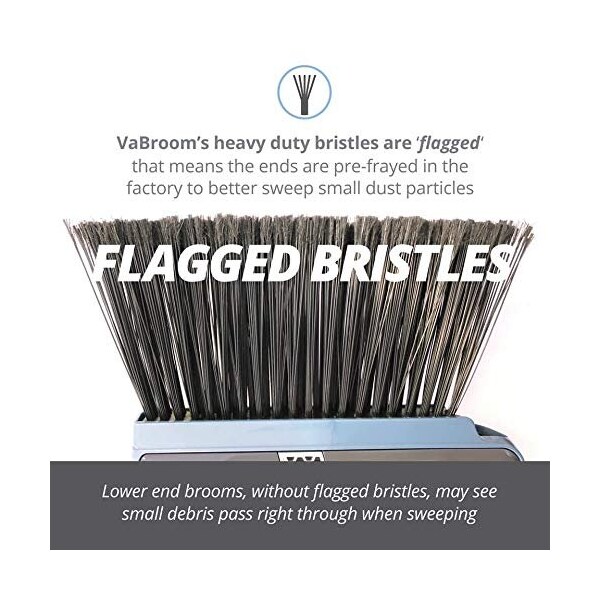 Vabroom 2-in-1 Sweeper with Built-in Vacuum, Combination Cordless Vac, Broom and Dust Pan Set - VABROOM