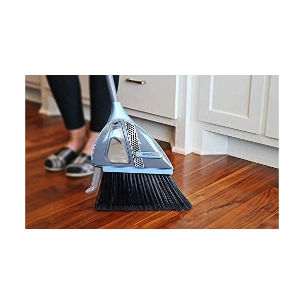 Vabroom 2-in-1 Sweeper with Built-in Vacuum, Combination Cordless Vac, Broom and Dust Pan Set - VABROOM