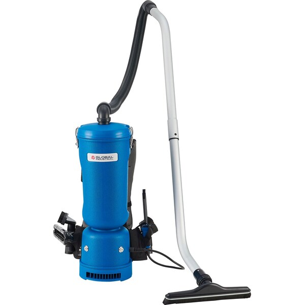 Global Industrial Ergonomic HEPA Backpack Vacuum w/ 8-Piece Tool Kit, 2-1/2 Gallon Capacity - 641754