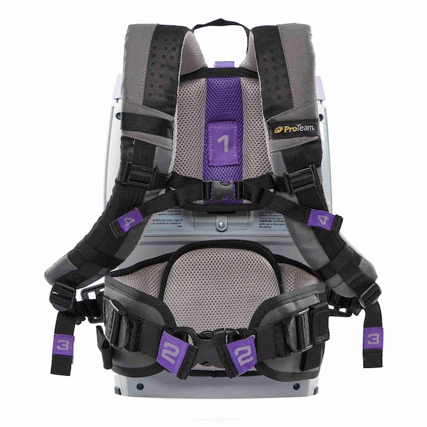 Proteam GoFit 3 Cordless 8Ah, 3 qt. Backpack Vacuum w/ Xover Multi-Surface Telescoping Wand Tool Kit - 107778
