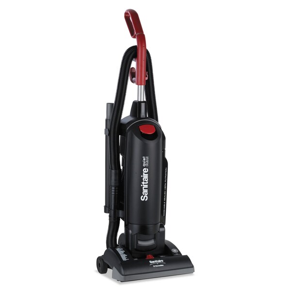 Sanitaire FORCE QuietClean Bagged Upright Vacuum, Sealed HEPA, 17 lb, 4.5qt, Blk - SC5713A