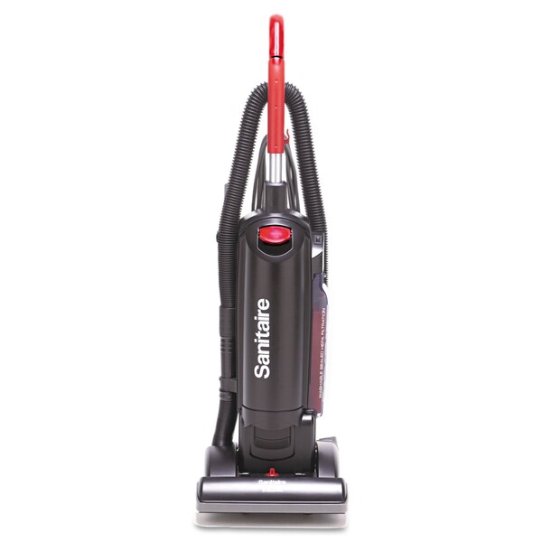 Sanitaire FORCE QuietClean Bagged Upright Vacuum, Sealed HEPA, 17 lb, 4.5qt, Blk - SC5713A