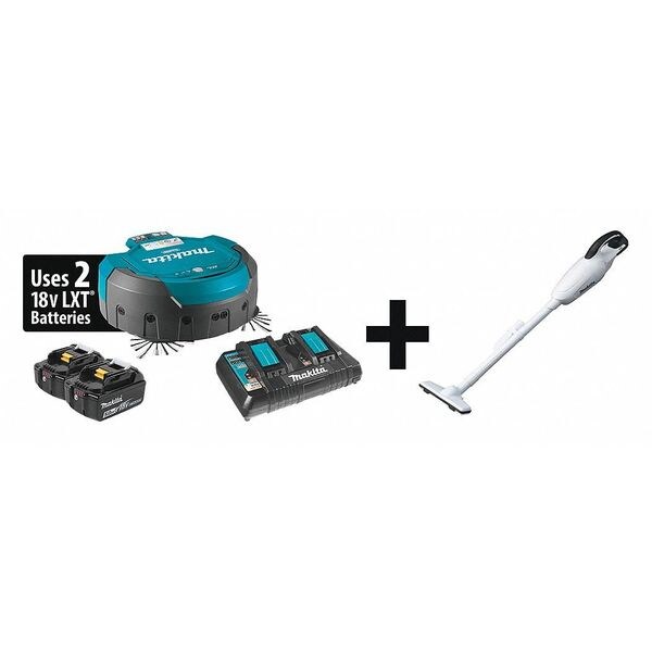 Makita Robotic Vacuum Cleaner, 18V, 0.66 gal Tank - DRC200PT + XLC02ZW