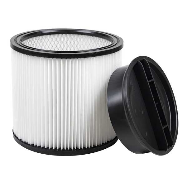 Dayton Vacuum Filter, Fits Dayton Vacuum Brand, Std, Wet/Dry, Paper, Cartridge Filter, 7 1/2 in H - 61HV96