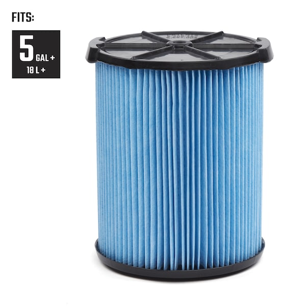 Craftsman Fine Dust Wet/Dry Vac Replacement Filter for 5 to 20 Gallon Shop Vacuums - CMXZVBE38751