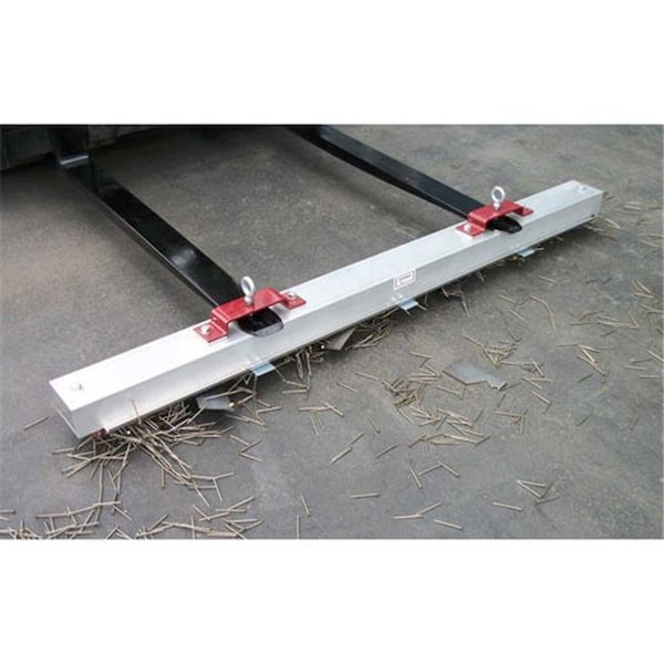 Amk Magnetics AMK Magnetics RDS-96LR 96 in. Double Strength Load Release Road Mag Sweeper - Silver & Burgundy - RDS-96LR