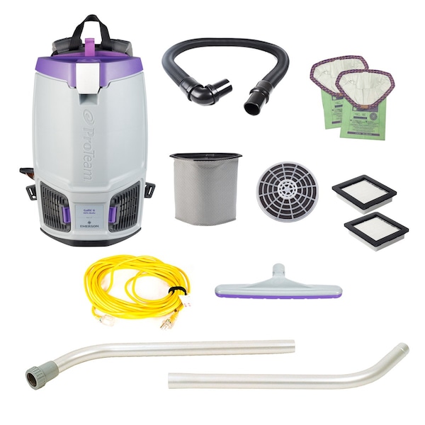 Proteam GoFit 6, 6 qt. Backpack Vacuum w/Two Piece Wand and Xover Tool - 107749