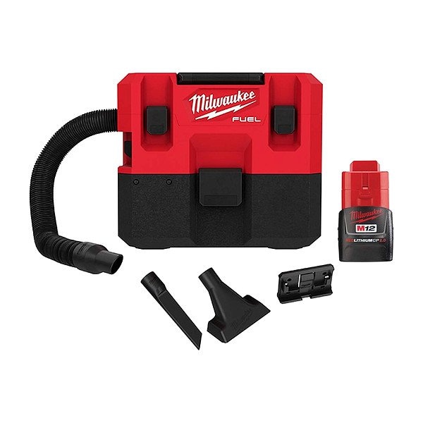 Milwaukee Tool & Equipment M12 1.6GAL Vac + M12 RDL HOXC5.0 Battery - 0960-20, 48-11-2450