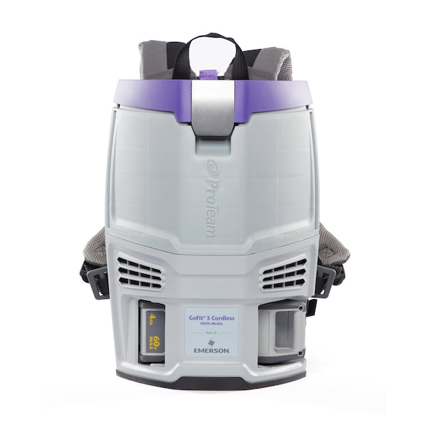 Proteam GoFit 3 Cordless 4Ah, 3 qt. Backpack Vacuum w/ Xover Multi-Surface Telescoping Wand Tool Kit - 107774