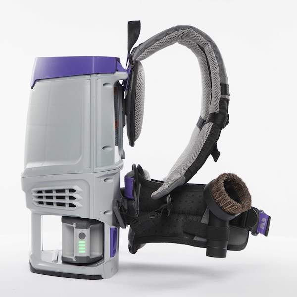 Proteam GoFit 3 Cordless 4Ah, 3 qt. Backpack Vacuum w/ Xover Multi-Surface Telescoping Wand Tool Kit - 107774