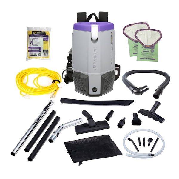 Proteam Super Coach Pro 6, 6 qt. Backpack Vacuum w/ Pest Management Tool Kit - 107371