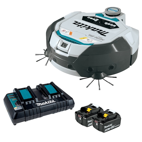 Makita Cordless Robotic Vacuum, 5 Ah, 18 V - DRC300PT