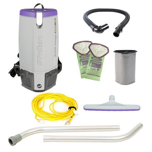 Proteam Super Coach Pro 10, 10 qt. Backpack Vacuum w/ 2-Pc Wand and Xover Tool - 107744
