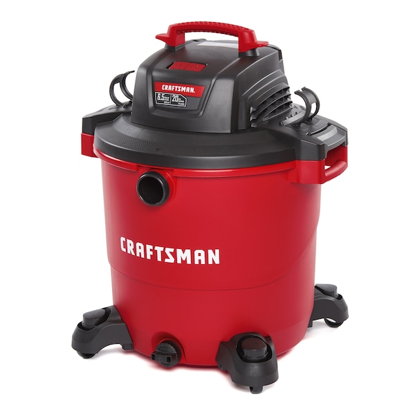 Craftsman 20 Gallon 6.5 Peak HP Wet/Dry Vac, Heavy-Duty Shop Vacuum with Attachments - CMXEVBE17596