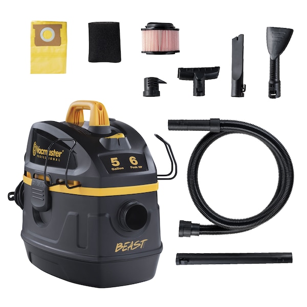 Vacmaster Professional 5-Gallon 6 Peak HP Wet/Dry Vacuum - VFB511B 0202