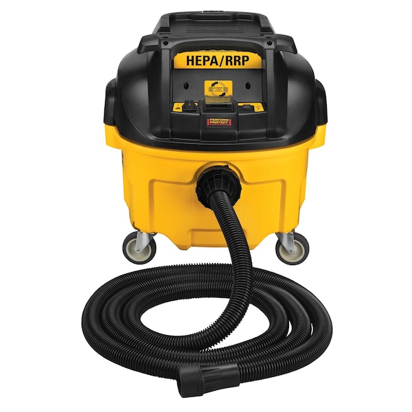 Dewalt 8 gal Dust Extractor, HEPA/RRP, Wet/Dry, 115 V AC, 1 1/4 in Hose Diameter - DWV010