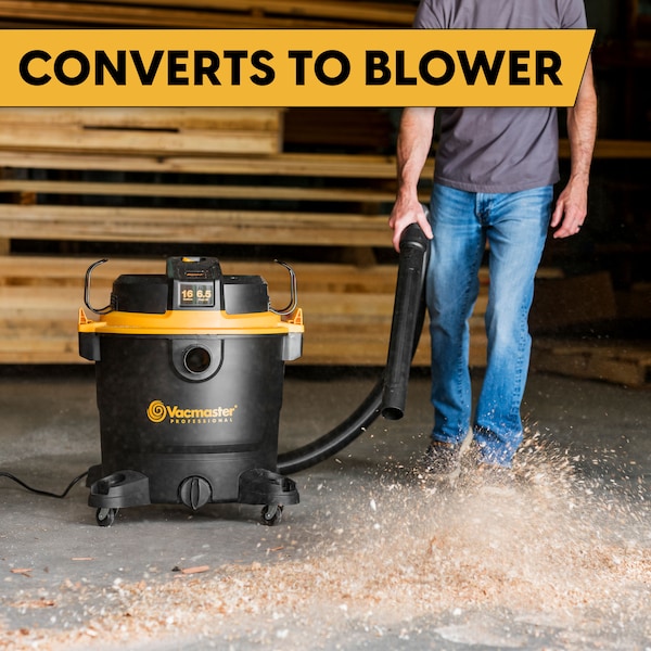 Vacmaster Professional 16-Gallon 6.5 Peak HP Wet/Dry Vacuum - VJH1612PF 0202