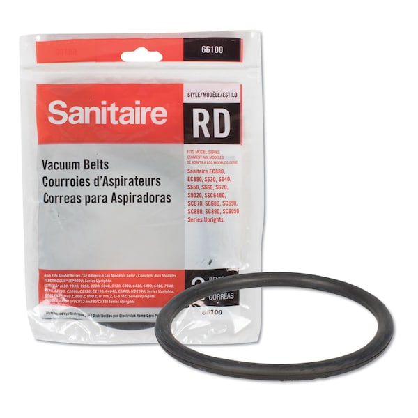 Sanitaire Upright Vacuum Replacement Belt, Round Belt, PK2 - 66100