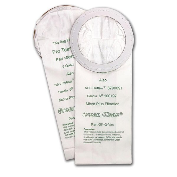 Green Klean Eureka Sanitare BP-1 & Model SC408 Backpack Replacement Vacuum Bags, 100PK - GR134958