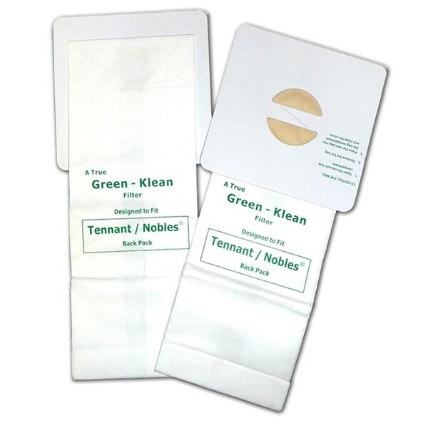 Green Klean GK-Ten-BacPK Tennant Nobles Portapac & Models 3050, 3000 & 3040 Replacement Vacuum Bags, 100PK - GR134983