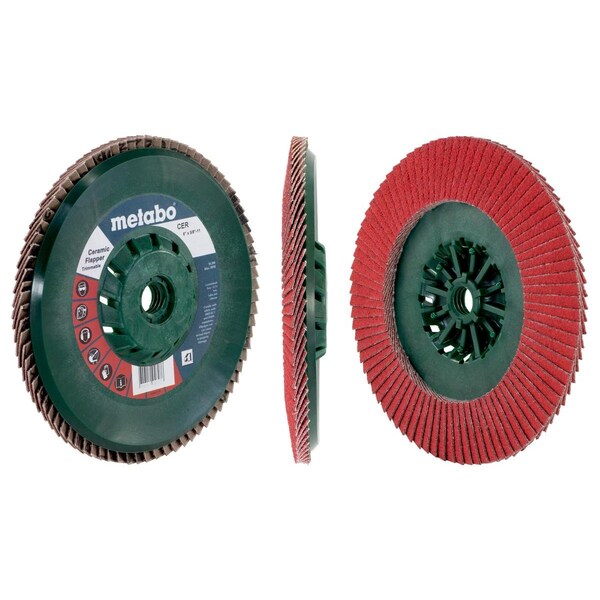 Disco de láminas cerámicas de 6" Metabo Flap Disc, 40 5/8"-11 T29 recortable (PB) - 629461000