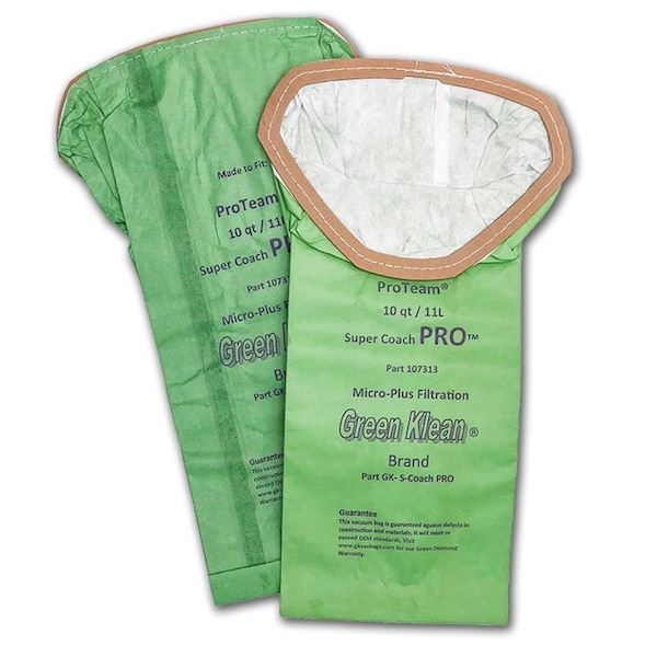 Green Klean Pro Teamsuper Coach Pro 10 Qt Replacement Vacuum Bags, 10Pk - GK-S-COACH PRO