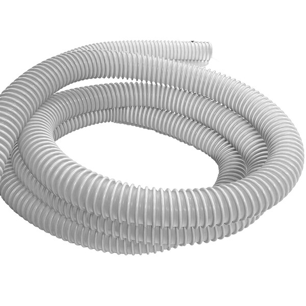 Delfin Industrial Hose, 50 roll, White Helix c, 50mm(2") - FH0033.50.50