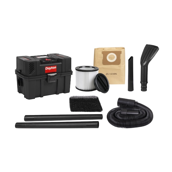 Dayton Portable Wet/Dry Vacuum, 4 gal, 1,080 W - 61HV79