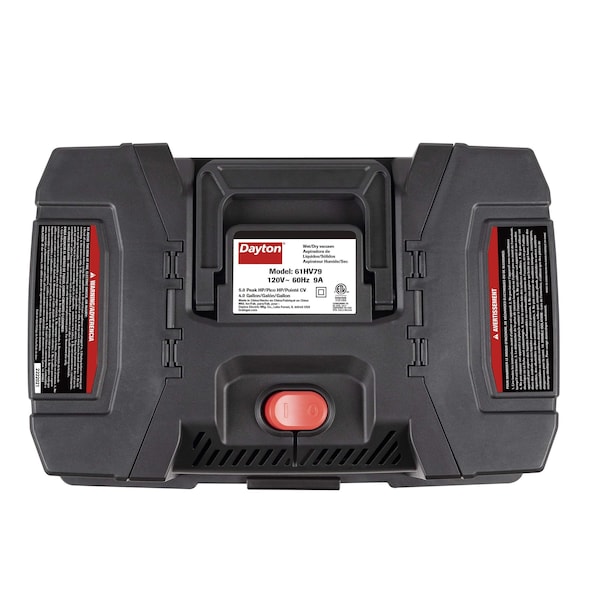 Dayton Portable Wet/Dry Vacuum, 4 gal, 1,080 W - 61HV79