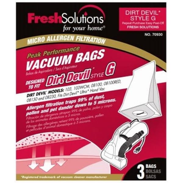 Elco Laboratories ELCO LABORATORIES 229396 Dirt Devil G-Style Vacuum Bag; 3 Pack - 229396