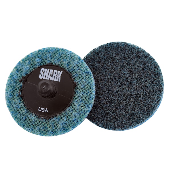 Discos de acondicionamiento de superficie Shark Industries de 2" Fino/Azul - Paquete de 10 - 13002.