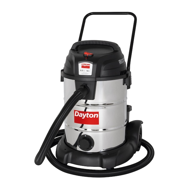 Dayton Wet/Dry Vacuum, 16 gal, 1,200 W - 61HV92