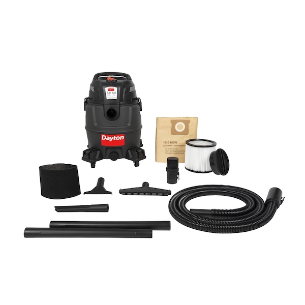 Dayton General Purpose Wet/Dry Vacuum, 6 gal, 1,080 W - 61HV82