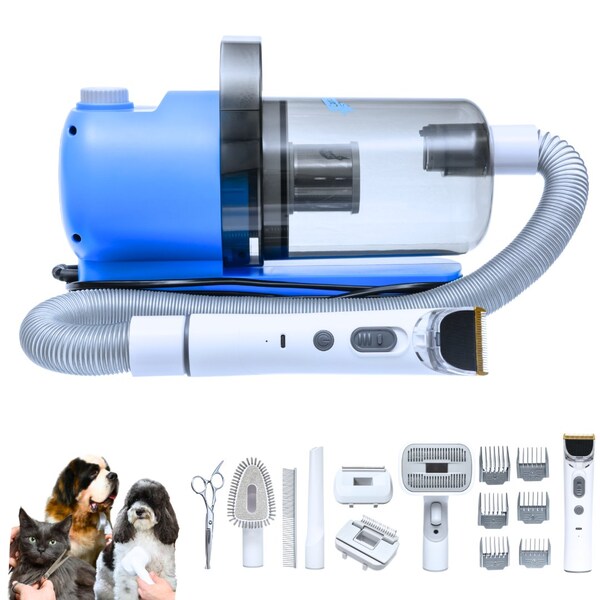 Ewbank Grooming Kit for Dogs & Cats, with Vacuum, Low noise, Adjustable Speed Suction, 16 pcs - PGK005