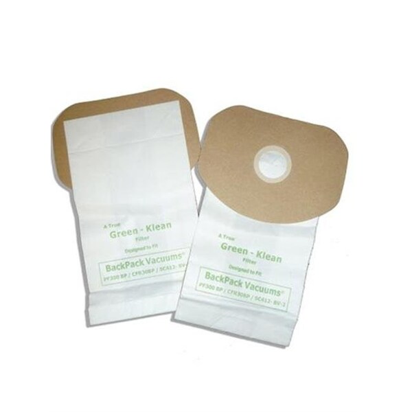 Green Klean Green Klean GK-300BP CleanMax CMBP 6 Backpack Replacement Vacuum Bags - 10 per Case - Case of 10 - GK-300BP